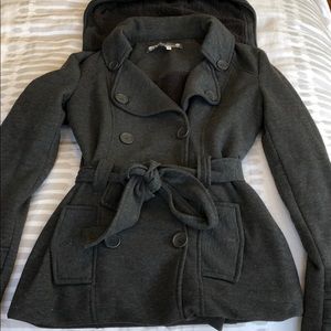 Grey pea coat
